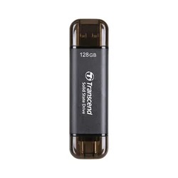Transcend SSD ESD310C 128GB USB-C USB 3.2 Gen 2x1 črne barve