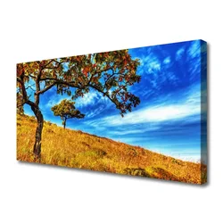 tulup.si Slika na platnu Drevo travnik narava rastlin 100x50 cm