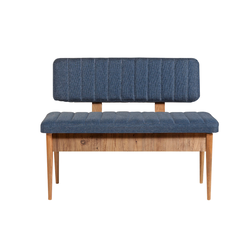 Hanah Home Trpezarijska klupa Vina Bank 110x85x40cm Bež-Tamnoplava