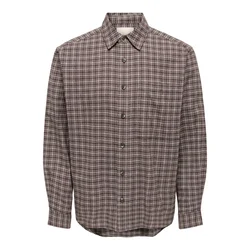 Only & Sons Srajca ONSGUDMUND rjava / off-bela