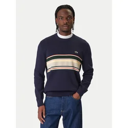 Lacoste Pulover AH5944 Mornarsko modra Regular Fit