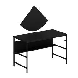 Hanah Home Greta Matte 7041 Black Radni sto 120x74x60??cm, Crni