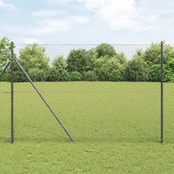 Stup za ogradu Siva 10 x 1,6 m (40 x 40 mm mreža) Čelik i PVC