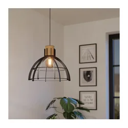 Eglo 43769 - Viseći luster na sajli STILLINGTON 1xE27/40W/230V crna