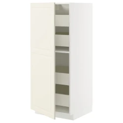 METOD / MAXIMERA Visoki element s fiokama, bela/Bodbyn prljavobela, 60x60x140 cm