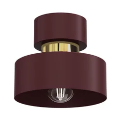 Stropno svetlo MARTI 1xE27/15W/230V prečnik 20,5 cm bordo/zlatna