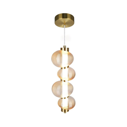 LED luster na sajli BOLLA LED/17W/230V prečnik 16 cm zlatna/zadimljeno bež