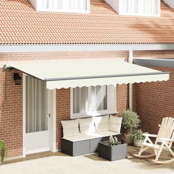 Skrovita tenda Krema 350 x 200 cm tkanina