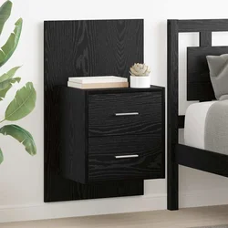 Wall-mounted noćni ormarić 2 pcs Crni hrast 48,5 x 32,5 x 80 cm