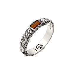 Haze&Glory Prstan Tigers Eye srebrna