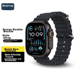 Binghong Zamenska narukvica za pametne satove za Apple Watch, Crna