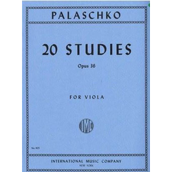 PALASCHKO:20 STUDIES OP.36 FOR VIOLA