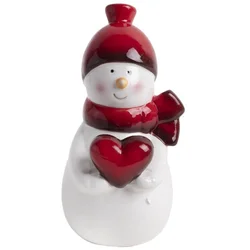 Viter novogodišnja figura sneško i pingvin sa srcem h13cm ( 181184_2 )