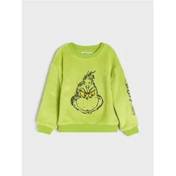 Sinsay - Dukserica crewneck Grinch - zelena