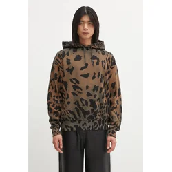 Bombažen pulover Aries Leopard Hoodie