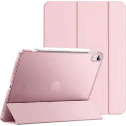 JETech translucent ovitek za iPad Air 5/6/9,7 (2017/2018) – roza/lila