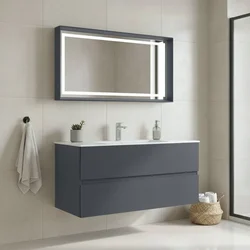 HANAH HOME Kupatilski ormarić sa umivaonikom i ogledalom (2 komada) Nest 121 v2 556