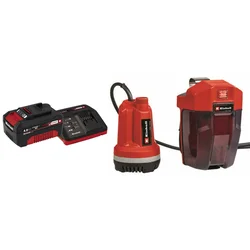 EINHELL GE-PP 18 RB Li-Solo/ Akumulatorska potopna pumpa za čistu vodu + Power-X-Change 18V 4/0Ah punjač i baterija
