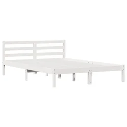 Vidaxl Konstrukcija postelje z vzglavjem Bela 225,5 x 165,5 x 69,5 cm