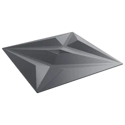 Zidne panele Zvijezda 24 pcs Zvijezda siva 50 x 50 cm XPS pjena