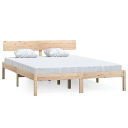 Vidaxl Posteljni okvir iz trdne borovine 150x200 cm