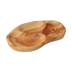 AtmoWood Servirna skleda iz oljčnega lesa deljena