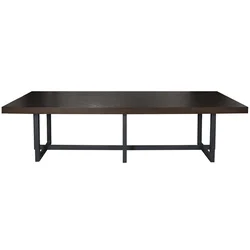Casa Padrino luxury dining table dark brown/dark gray - Various Sizes - Rectangular kitchen table with solid wood table top and metal legs - Dining room furniture - Luxury furniture