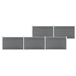 Vidaxl Vrtna ograja WPC 872x106 cm siva