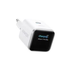 Anker Putni zidni punjač sa ekranom Nano, 45 W, USB-C port, Beli