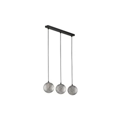 Luster na sajli ELENA 3xG9/6W/230V crna/zadimljena siva