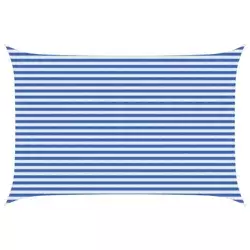 vidaXL Senčna platna Modra in bela 3 x 4 m HDPE