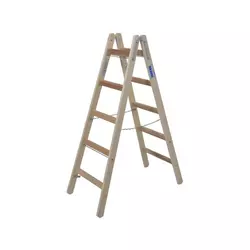 KRAUSE-WERK prostostoječa lesena lestev 2x5 stopnic 170255