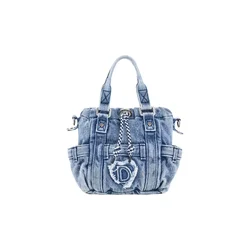 Desigual Ročna torbica moder denim