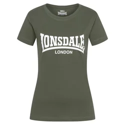 LONSDALE Majica Cartmel oliva/bela