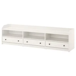 HAUGA TV stalaža, bela, 206x46x54 cm