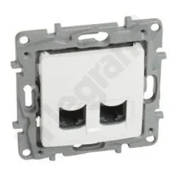 LEGRAND 2XRJ45 CAT 6 UTP vtičnica bela NILOE