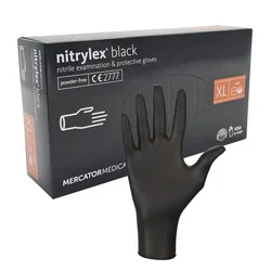 Jednokratne Rukavice Od Nitrila Nitrylex Black Crne Bez Pudera 100 kom Veličina Xl
