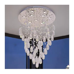 LED Kristalno plafonsko svetlo MAJURO LED/30W/230V prečnik 45 cm sjajni hrom + daljinski upravljač