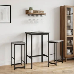 vidaXL Barski stol 2 pcs Siva Sonoma 40 x 32 x 64 cm Inženirski les