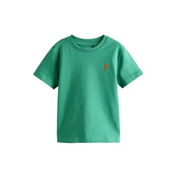 Next Majica zelena/oranžno rdeča