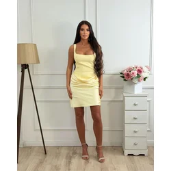 Squareonline Ženska haljina Sunny Satin Charm, Žuta