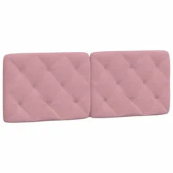 Vidaxl Blazina za vzglavje roza 140 cm žamet