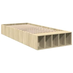 Vidaxl Posteljni okvir sonoma hrast 90x200 cm inženirski les