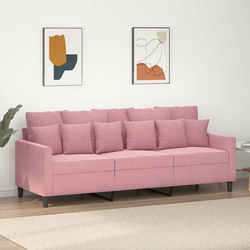 vidaXL vidaXL Kavč trosed roza 180 cm žamet, (20911249)