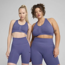 Womens Puma 4KEEPS SHAPELUXE BRA, Blue, Size M, Clothing
