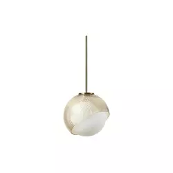 Ideal Lux - Luster na sajli BLOOM 1xE27/42W/230V prečnik 22 cm zlatna/dimljeno bež