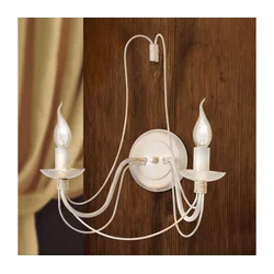 Orion WA 2-809/2 - Zidna lampa VELA 2xE14/40W/230V bela/zlatna/patina