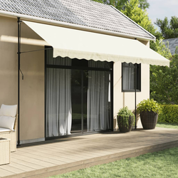Tenda na uvlačenje krem 400 x 150 cm od tkanine i čelika