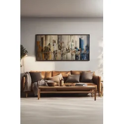 Wallity Dekorativna uramljena slika, 50x120cm, Šarena