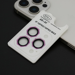 Zastita za kameru octagon diamond za iphone 16 pro (6.3)/16 pro max (6.9) crvena ( FL11468 )